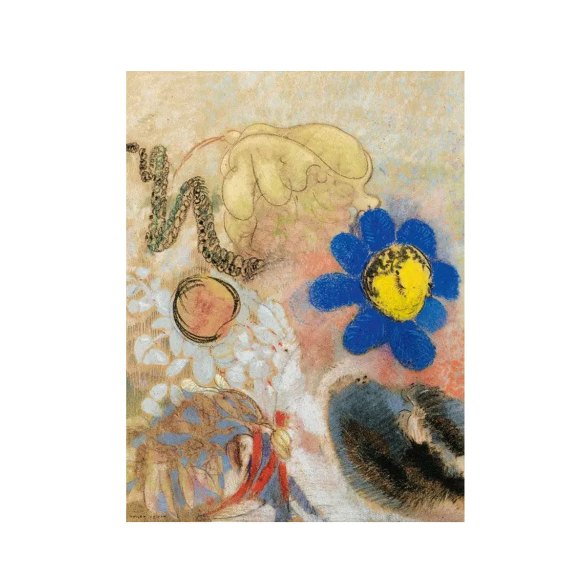Flore Sous by Odilon Redon 5x7