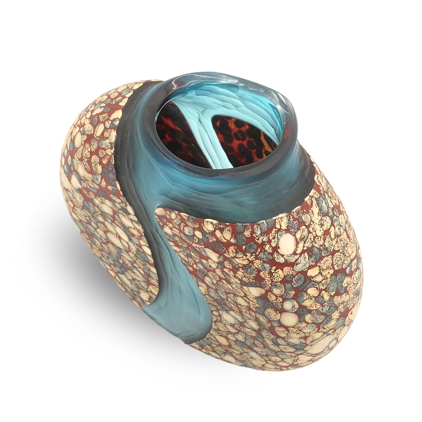 Flow Vase - Sand, Rust and Turquoise