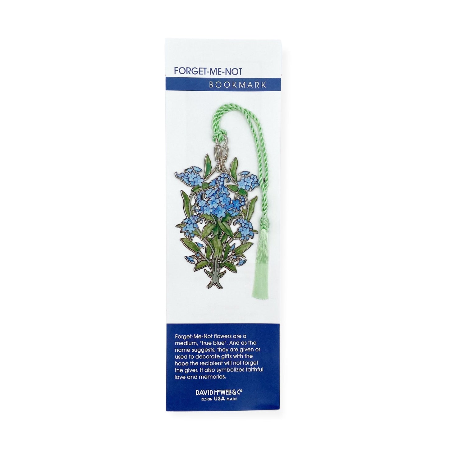 Forget me not blue floral bookmark