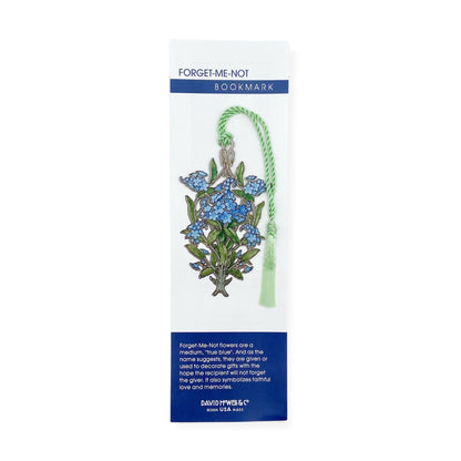 Forget me not blue floral bookmark