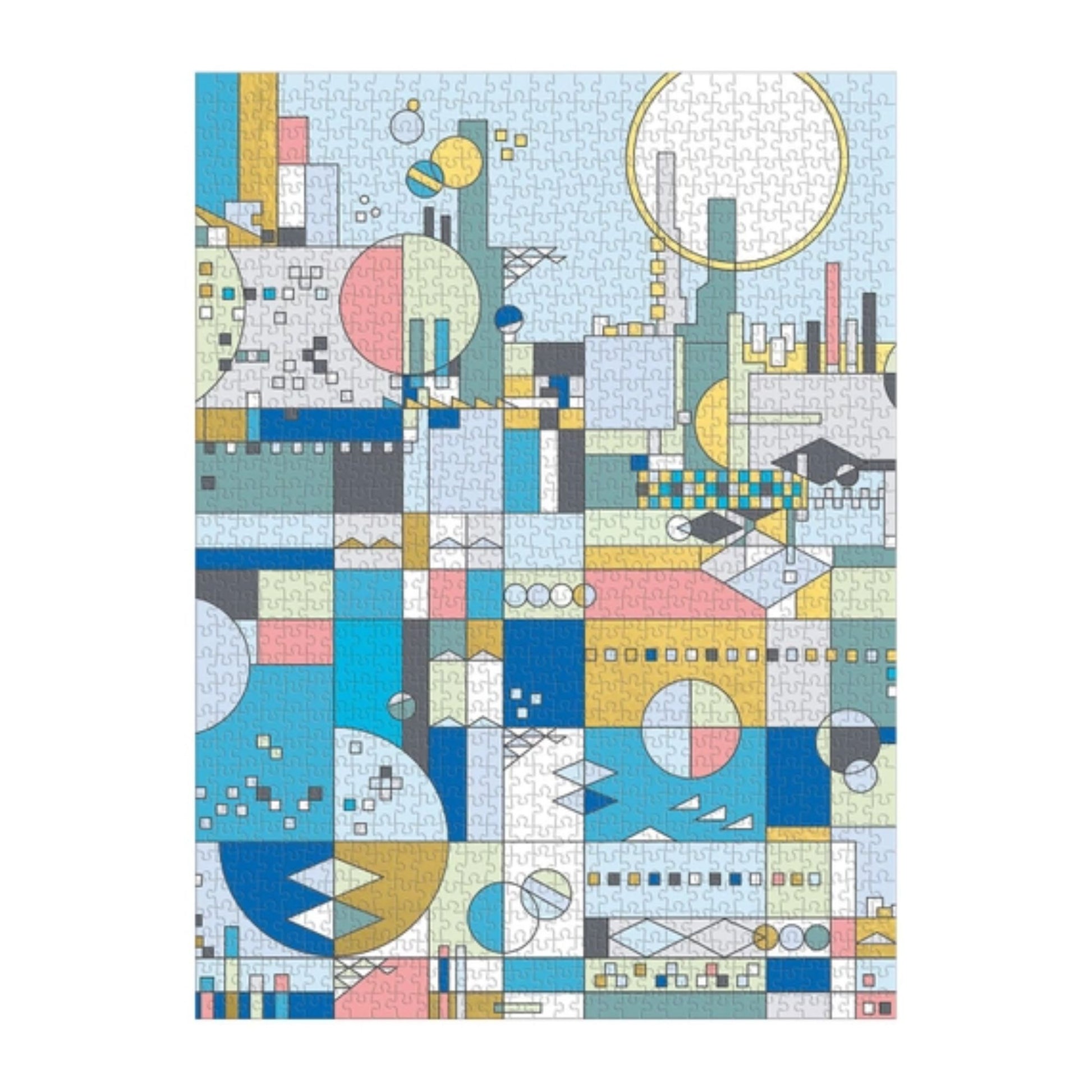 Frank Lloyd Wright City By the Sea Blue Puzzle