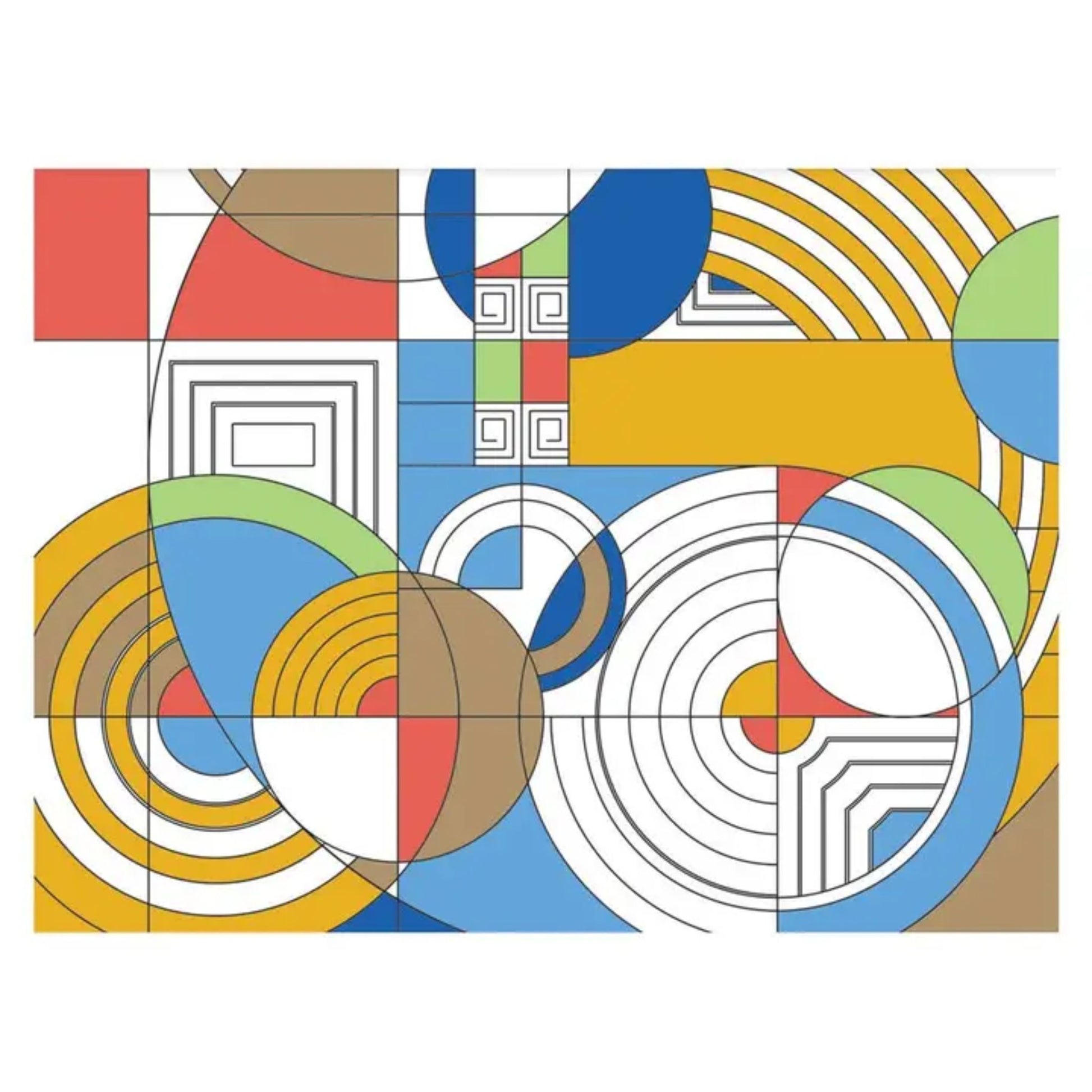 Frank Lloyd Wright Geometric Design Blank Note Cards