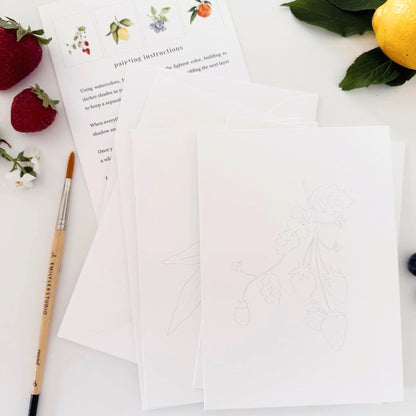 Fruit Paintable Watercolor Notecards