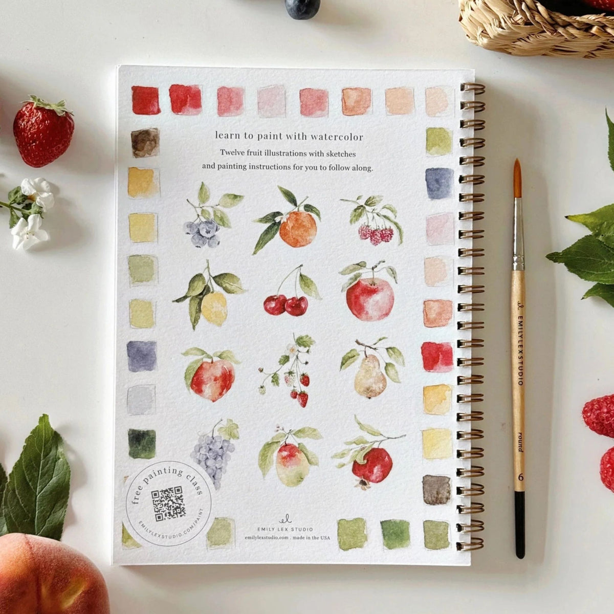 Fruit Watercolor Workbook