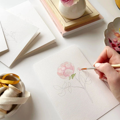 Garden Flowers Paintable Watercolor Activity