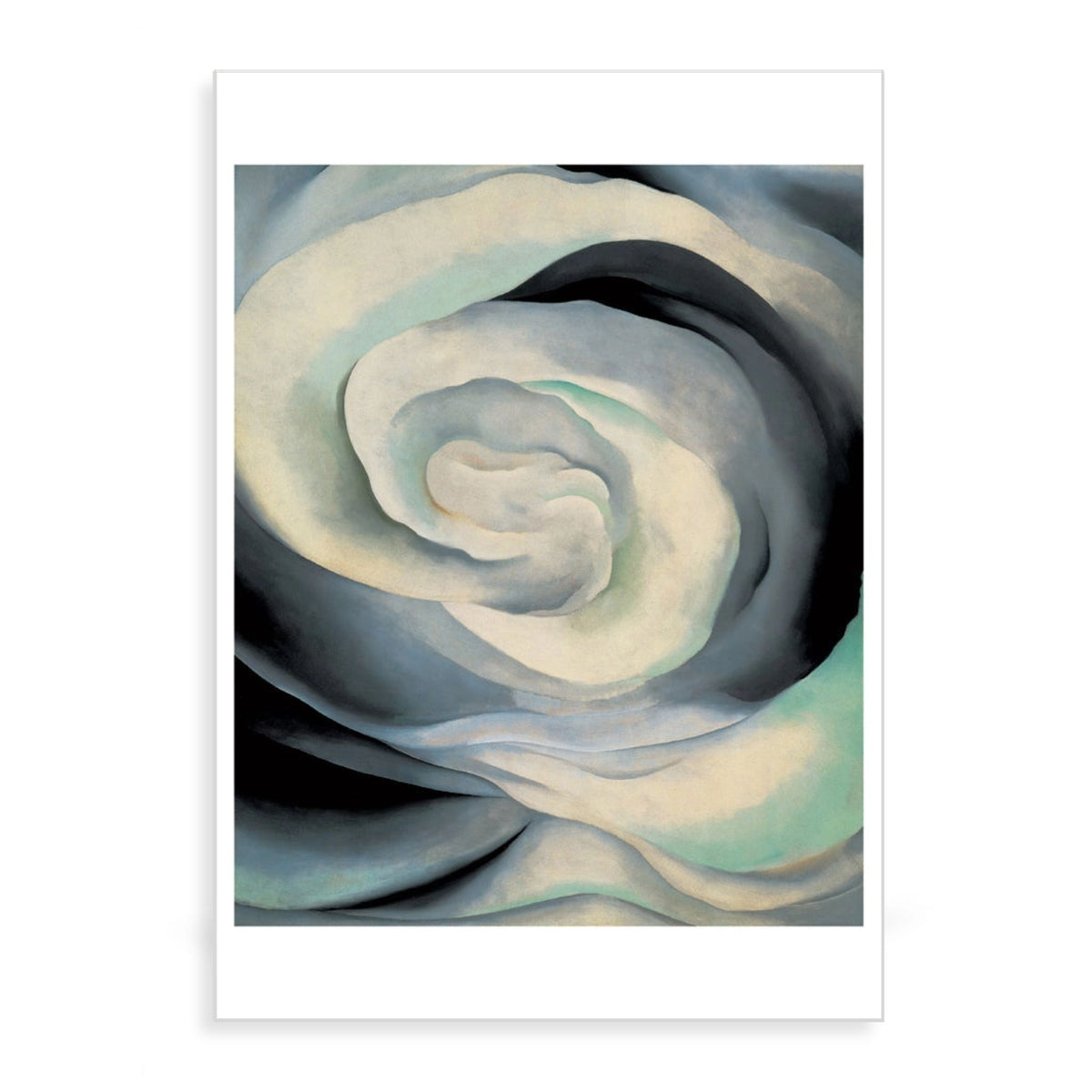 Georgia O'Keeffe Abstract Flower Stationery - Abstract White Rose