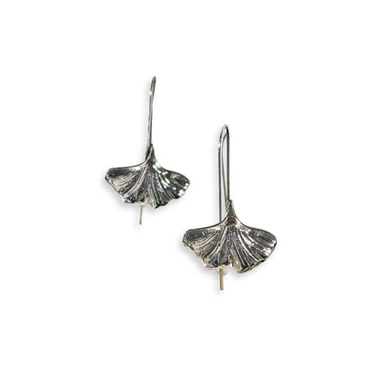 Ginkgo Silver Earrings