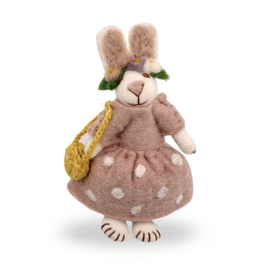 Girl Bunny with Pink Dress