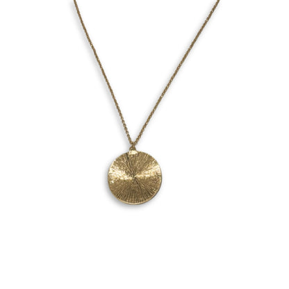 Gold Colored Sunflower Pendant Necklace