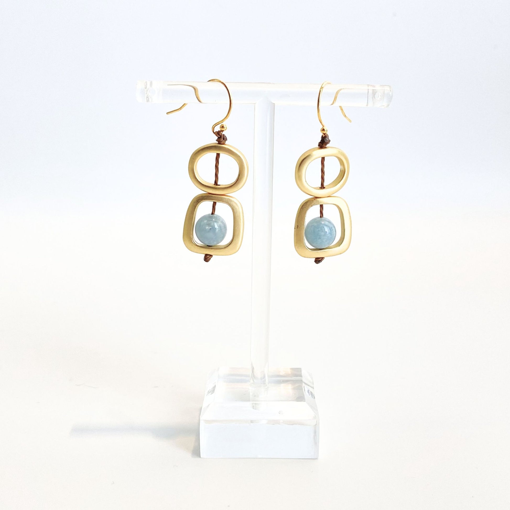 Gold Geometric Earring - Sea Lily