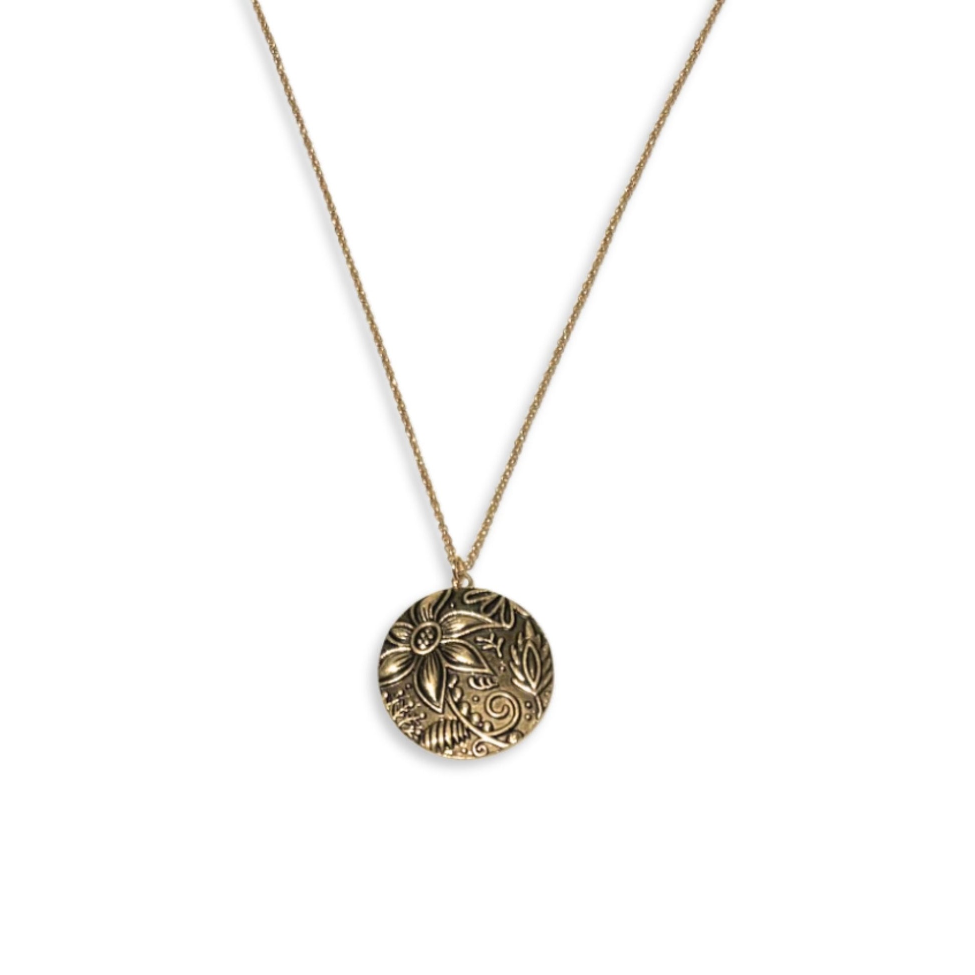 Gold Sunflower Necklace