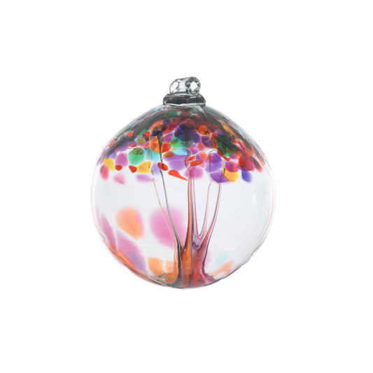 Gratitude Thank you Present glass Christmas tree ornament 2 inches