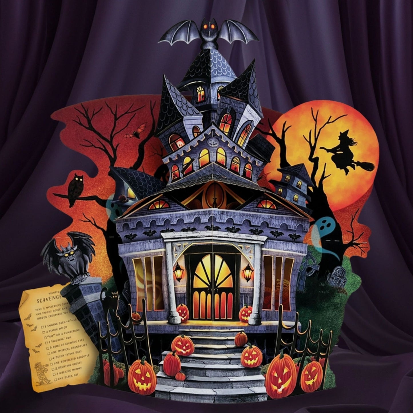 Halloween Haunted House Greeting Card