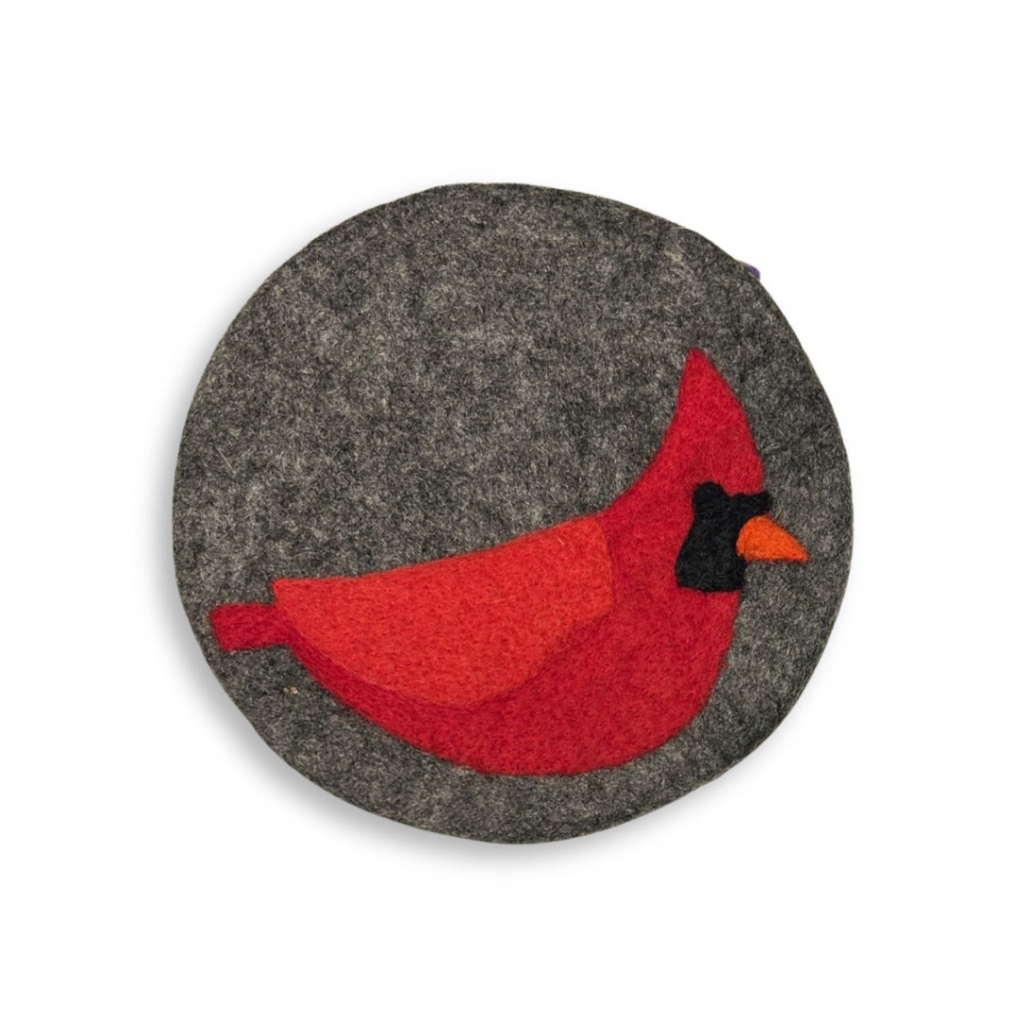 Handmade Cardinal Felted Trivet
