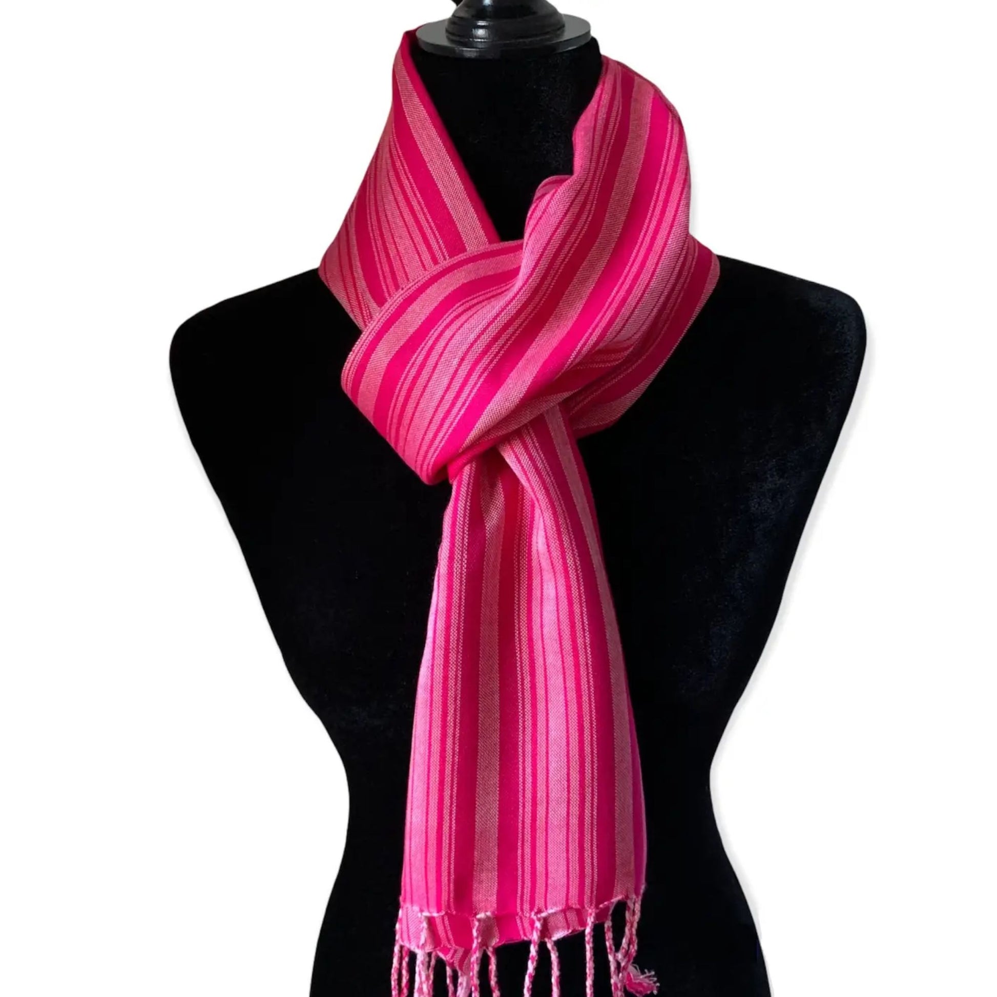 handwoven scar fuchsia rose