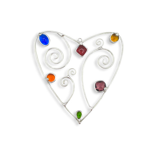 Heart abstract suncatcher