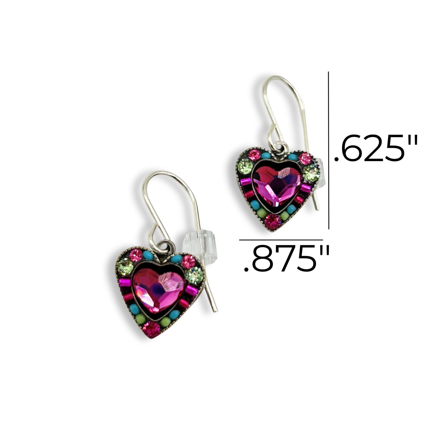 Rose Heart Earrings