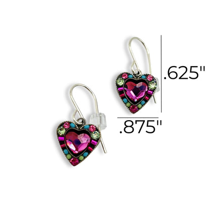 Rose Heart Earrings