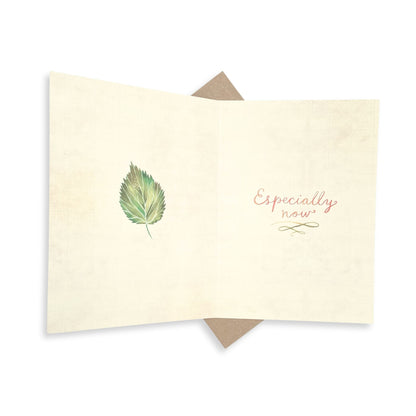 Holding you now sympathy card