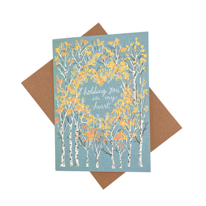 Holding you sympathy card