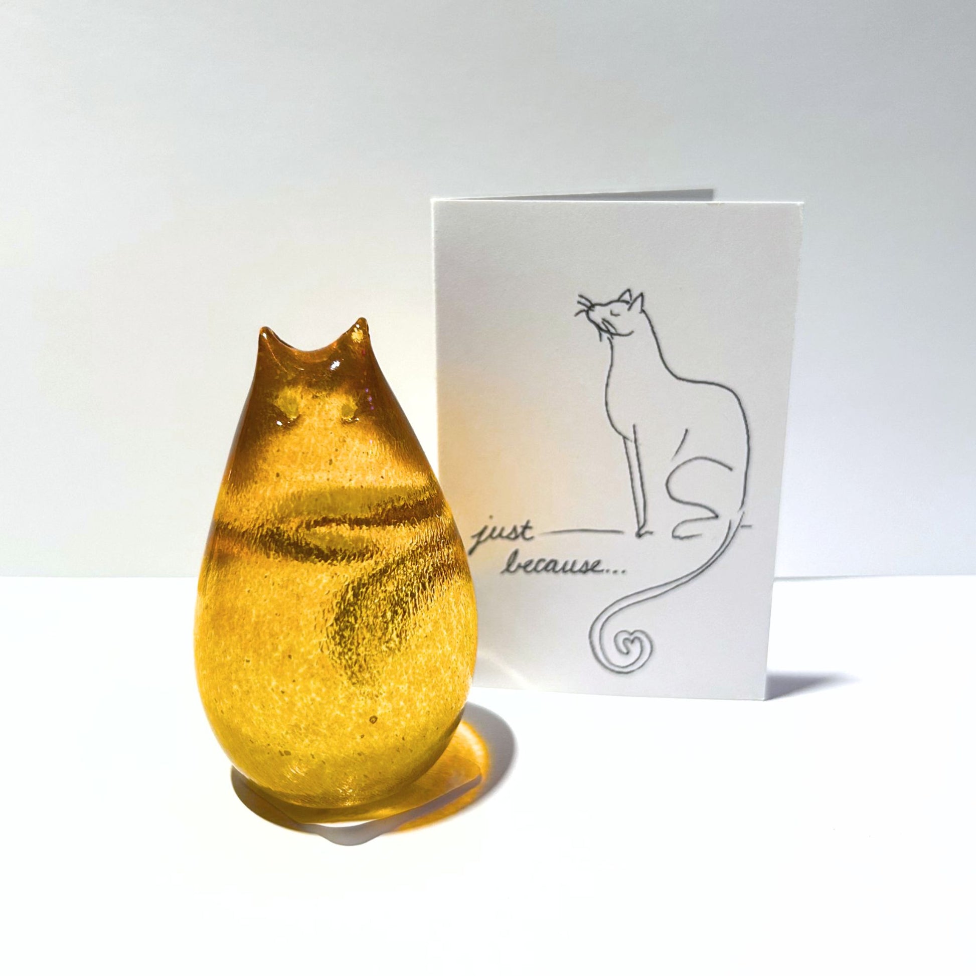 Honey Glass Love Cat Henrietta Glass