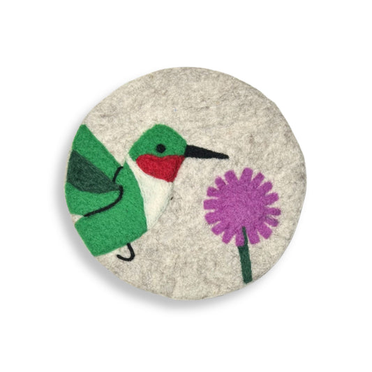 Hummingbird Felted Trivet