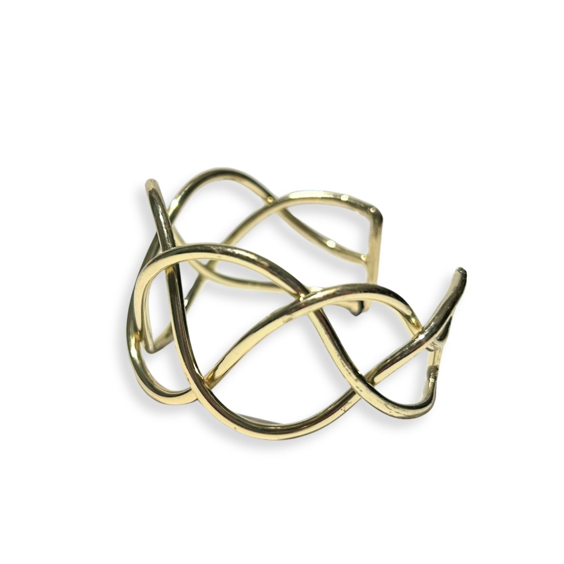 Intertwined Brass Bracelet Cuff