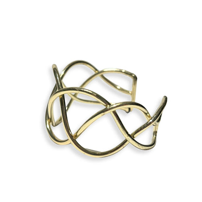 Intertwined Brass Bracelet Cuff
