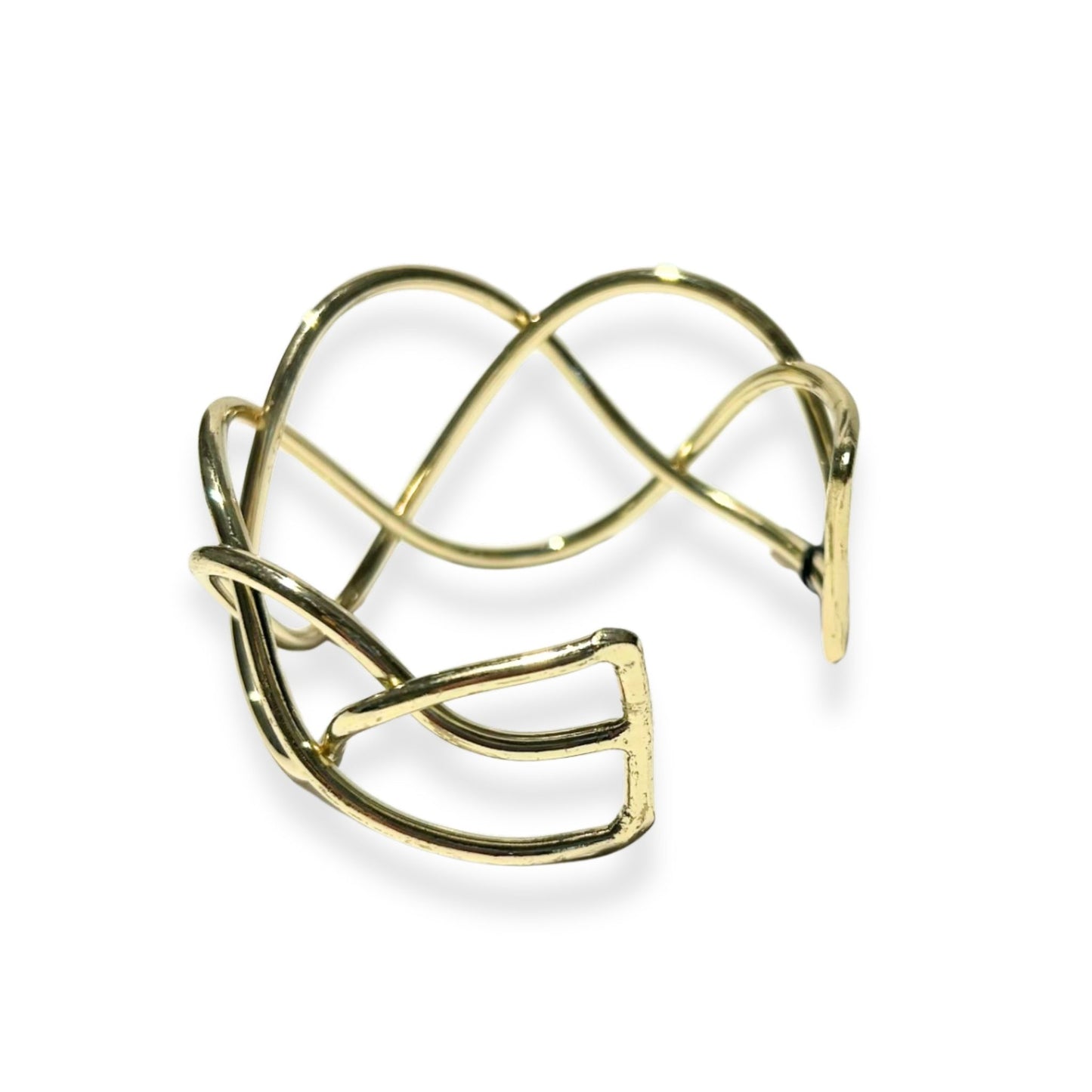 Intertwined Brass Bracelet Cuff Jewelry