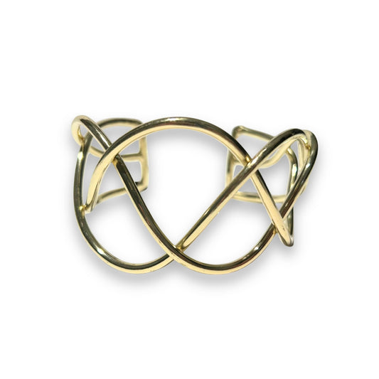 Intertwined Gold Brass Bracelet