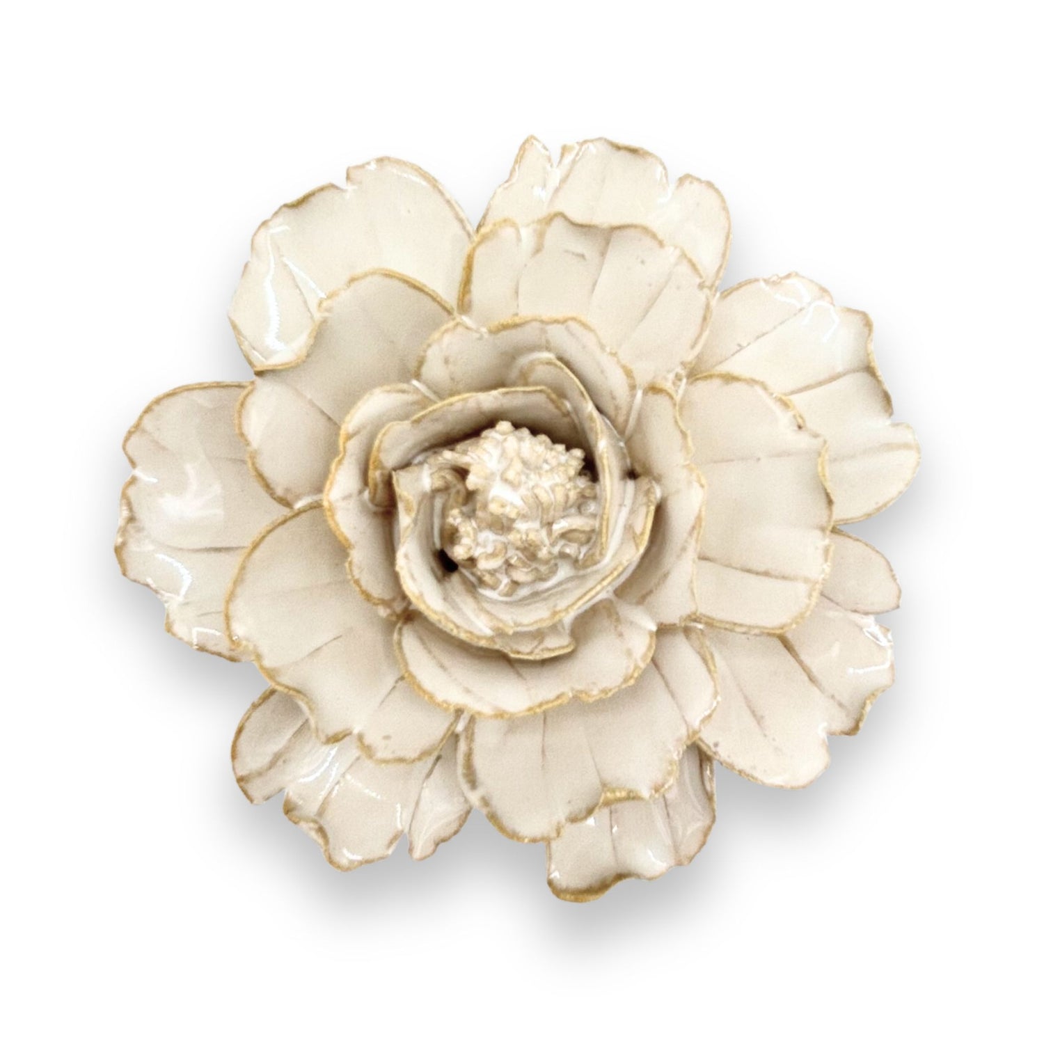 Ivory Rose Ceramic Flower