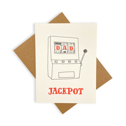 Jackpot dad slot machine card