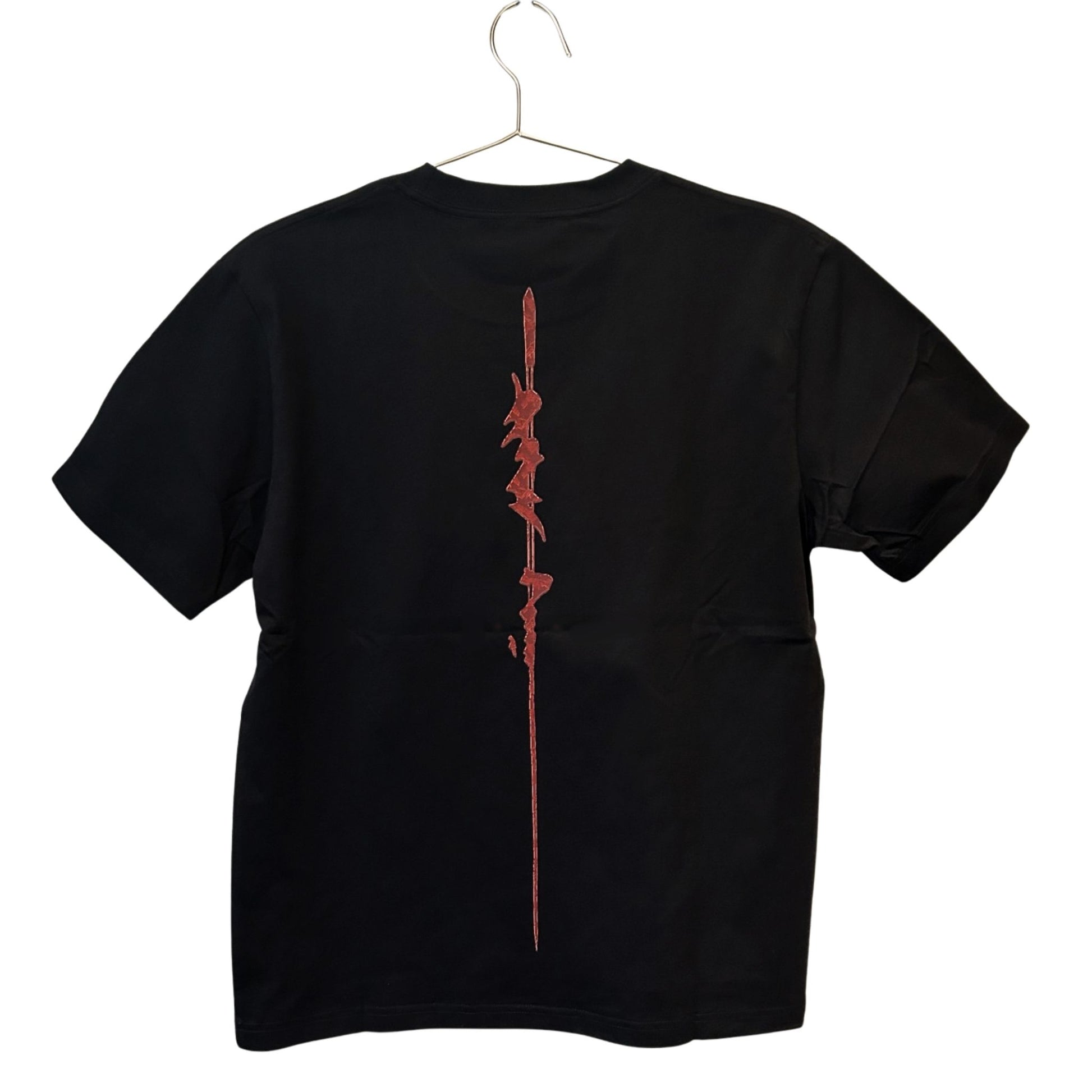 Khan Black T Shirt with Red Back