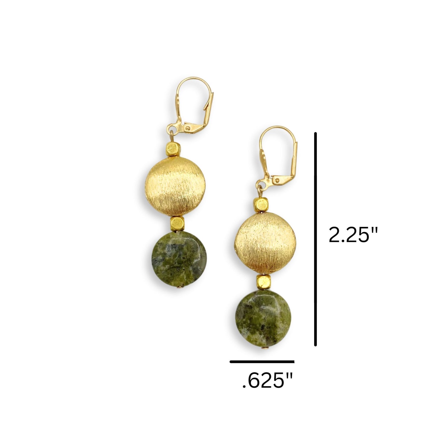 KJK Jewelry Multi Stone Coin Earrings