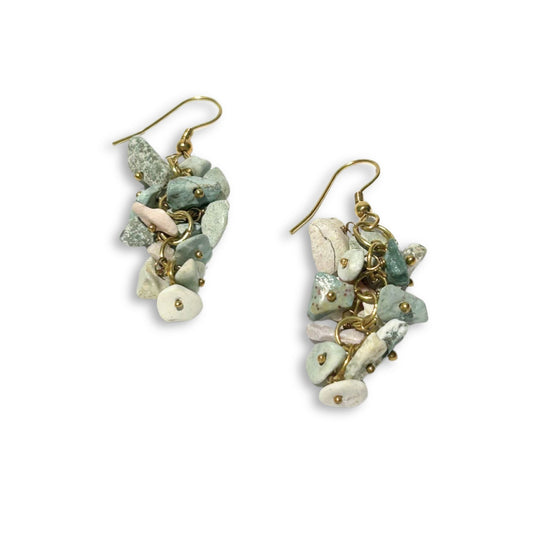 Kali Turquoise Stone Drop Earrings
