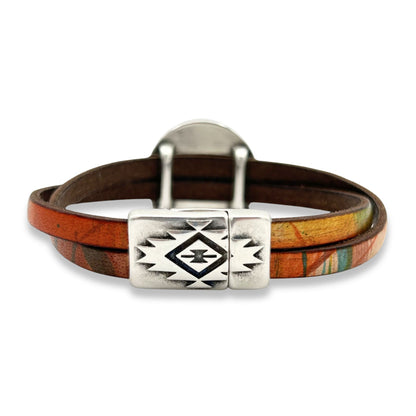 Leather Concho Bracelet - Canyon Small 