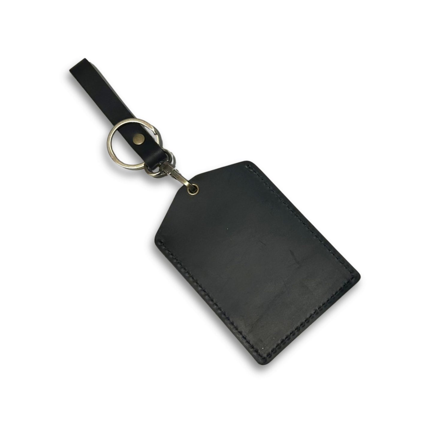 Leather Luggage Tag - Black