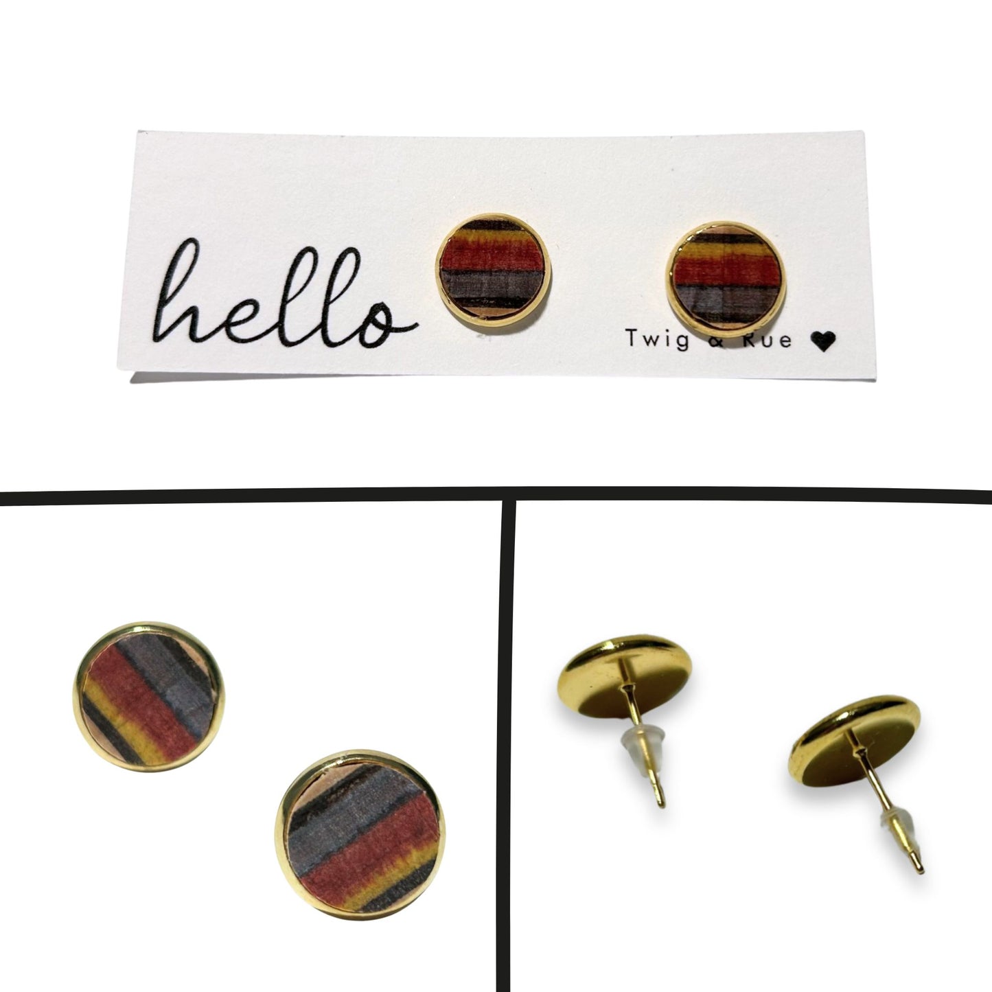 Leather Button Studs