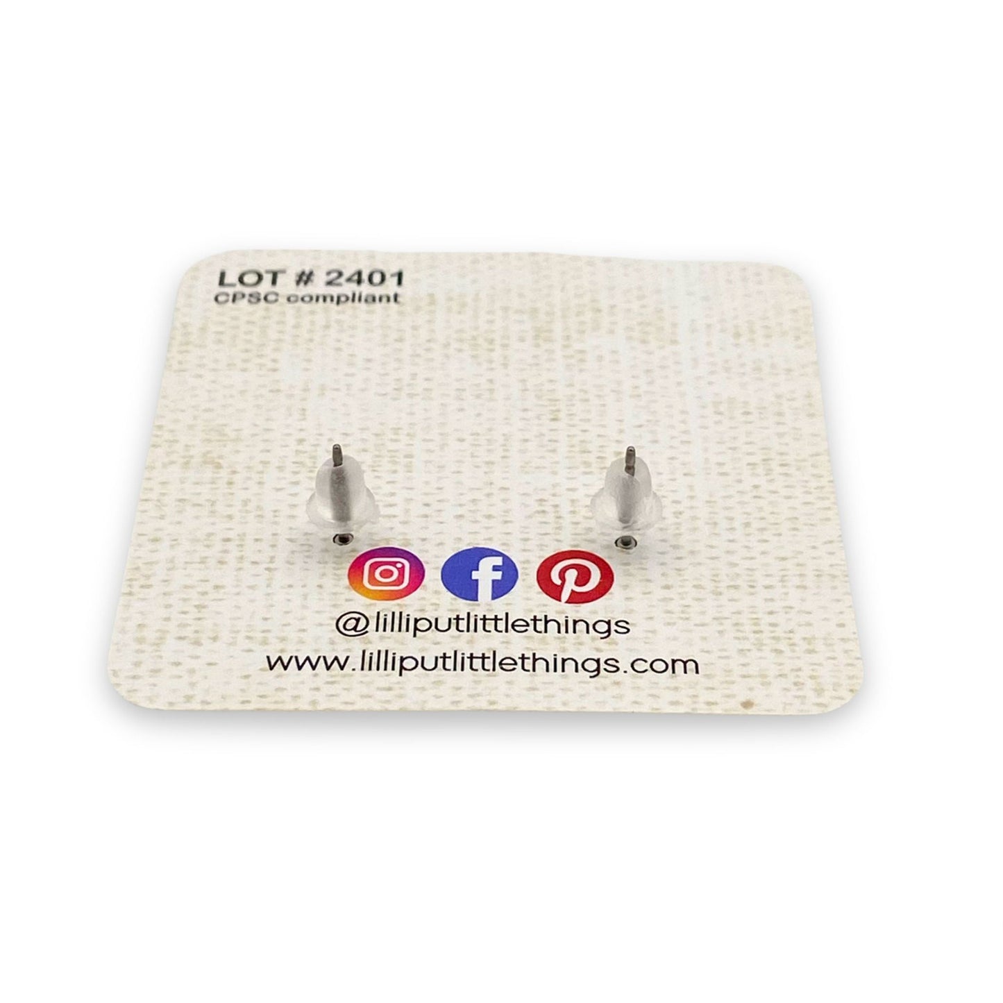 Lilliput Earrings with plastic back