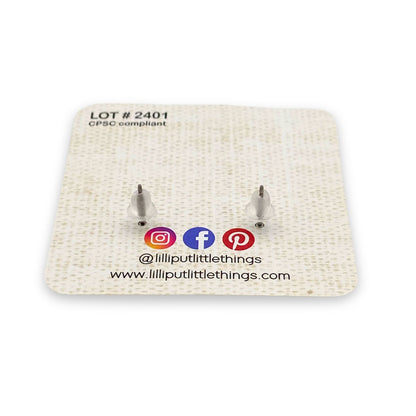 Lilliput Earrings with Plastic back