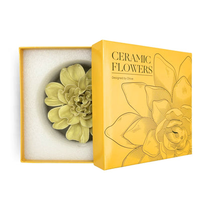 Lime Yellow Larkspur Floral Wall Art