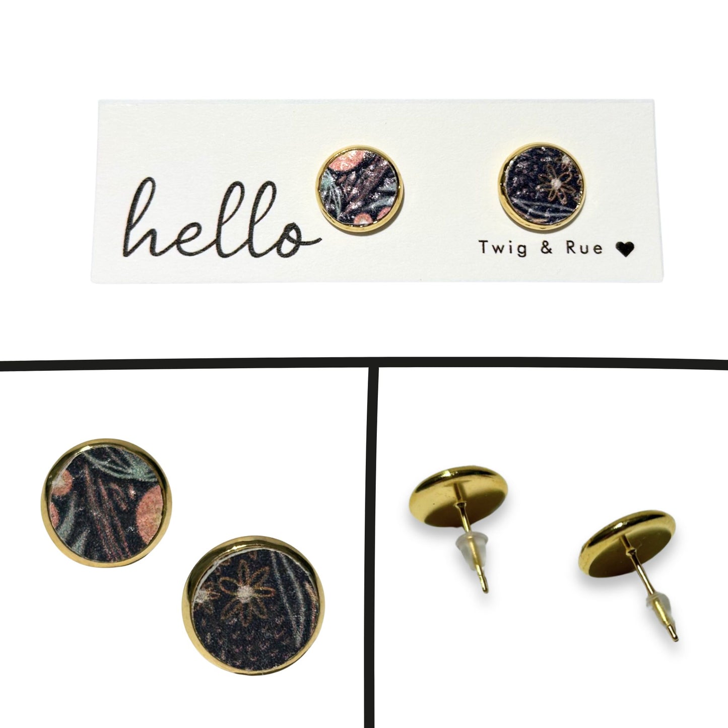 Leather Button Studs