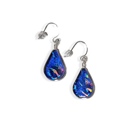 Lotus Earring - Rainbow Electric Blue