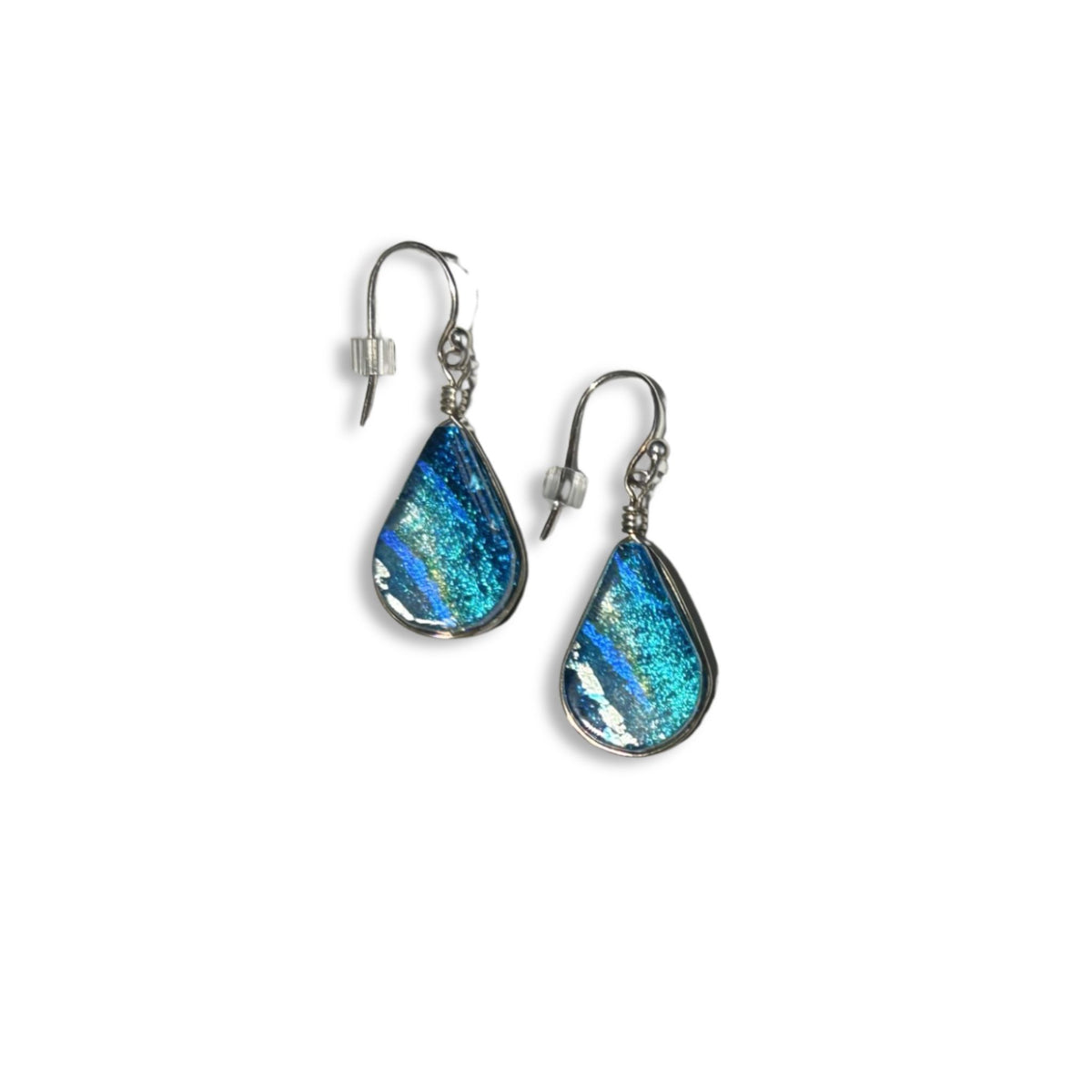 Lotus Earring - Sea Blue Turquoise Drop Style Earrings