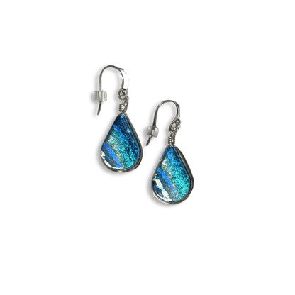 Lotus Earring - Sea Blue Turquoise Drop Style Earrings