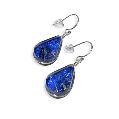 Lotus Earrings - Rainbow Blue