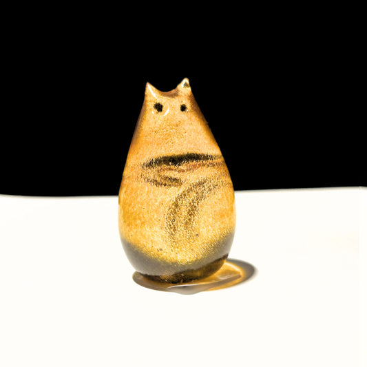 Love Cat Honey Yellow Glass Cat