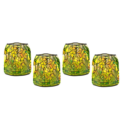 Luminary - Louis C. Tiffany Daffodils Yellow Lantern