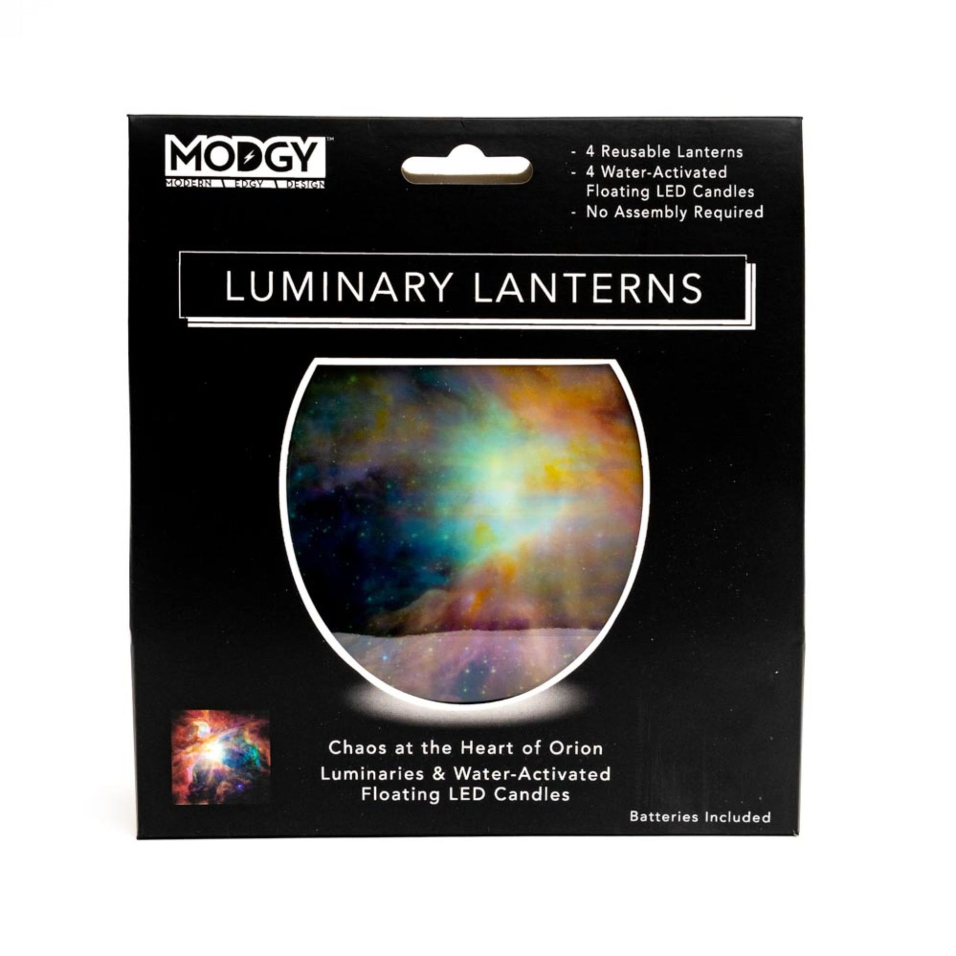 Luminary - Orion Orange and blue Lantern set of 4 four