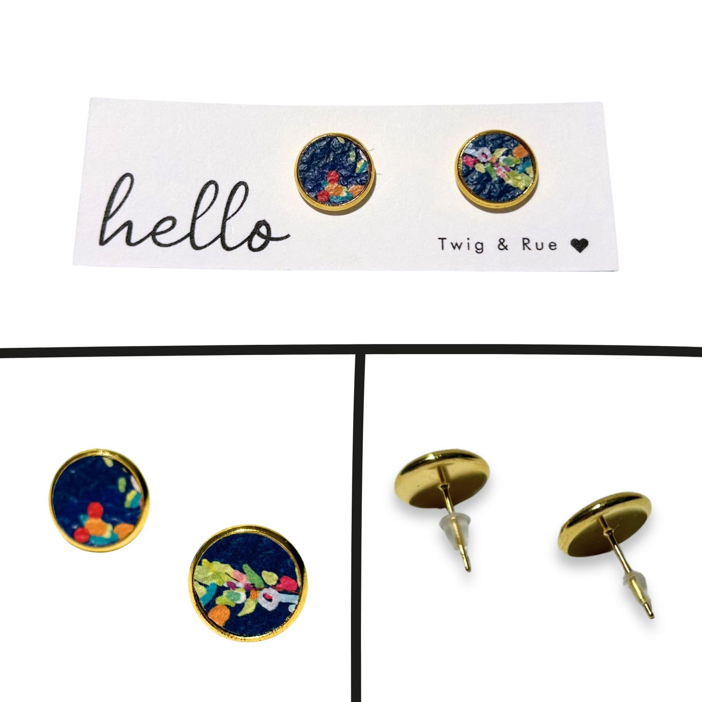 Leather Button Studs